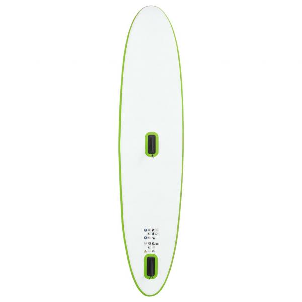 Aufblasbares SUP-Board mit Segel Set Grün und Weiß