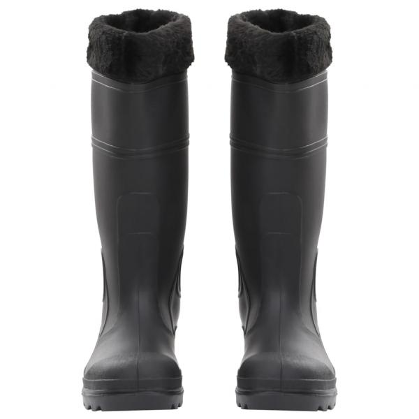 Gummistiefel mit Herausnehmbarem Innenfutter Schwarz Gr. 38 PVC