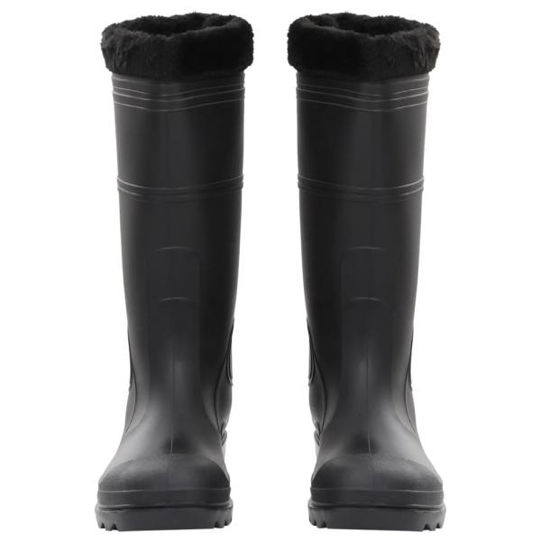 Gummistiefel mit Herausnehmbarem Innenfutter Schwarz Gr. 44 PVC