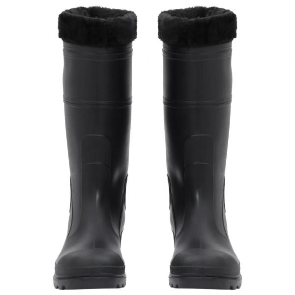 Gummistiefel mit Herausnehmbarem Innenfutter Schwarz Gr. 42 PVC