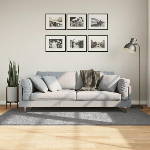 ARDEBO.de - Shaggy-Teppich PAMPLONA Hochflor Modern Grau 100x200 cm