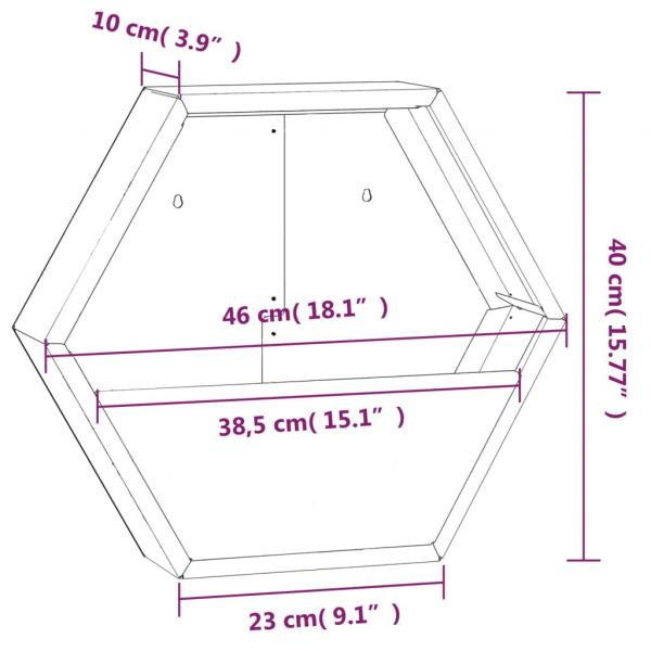 Wand-Pflanzkübel 2 Stk. Rostig Cortenstahl 46x10x40 cm