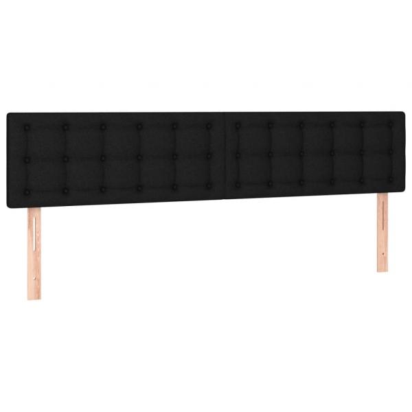 Boxspringbett mit Matratze & LED Schwarz 120x190 cm Stoff