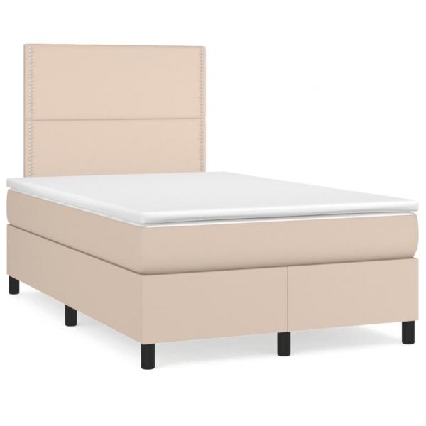 ARDEBO.de - Boxspringbett Matratze Cappuccino-Braun 120x190 cm Kunstleder