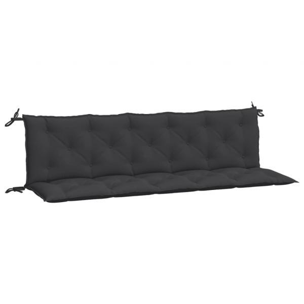 Gartenbank-Auflagen 2 Stk. Schwarz 180x50x7 cm Oxford-Gewebe