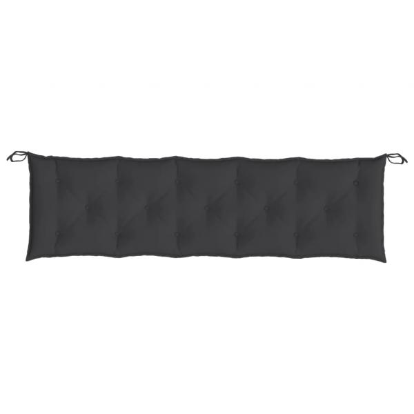 Gartenbank-Auflagen 2 Stk. Schwarz 180x50x7 cm Oxford-Gewebe