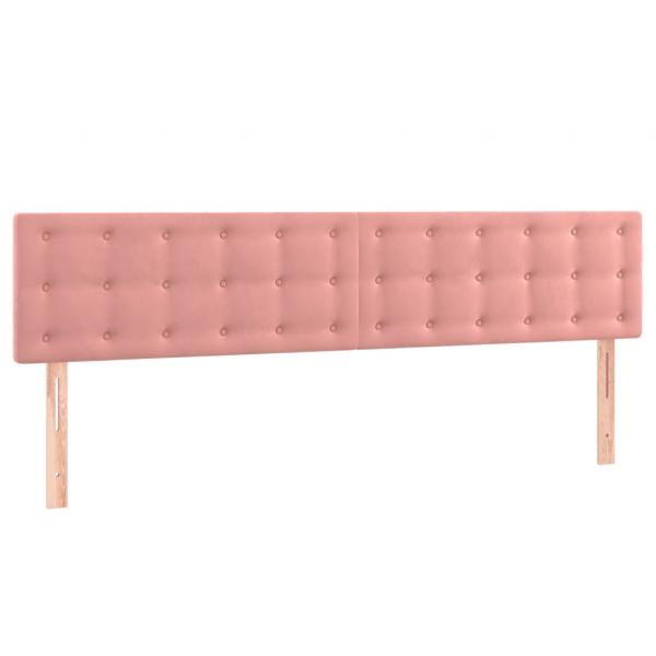 Boxspringbett mit Matratze Rosa 120x190 cm Samt