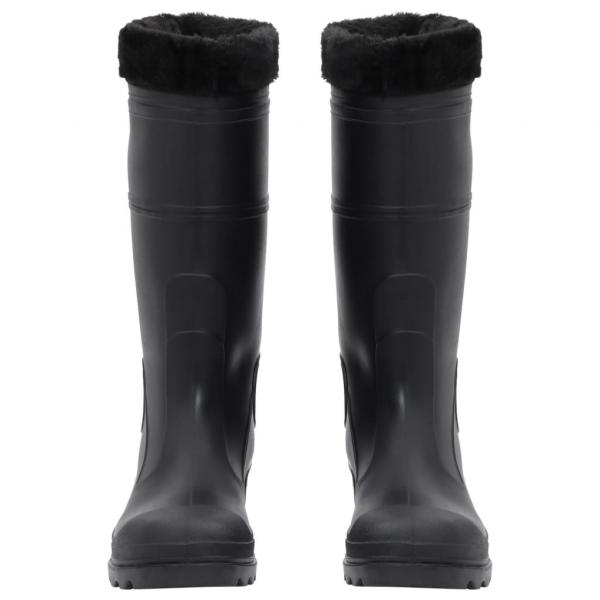 Gummistiefel mit Herausnehmbarem Innenfutter Schwarz Gr. 41 PVC