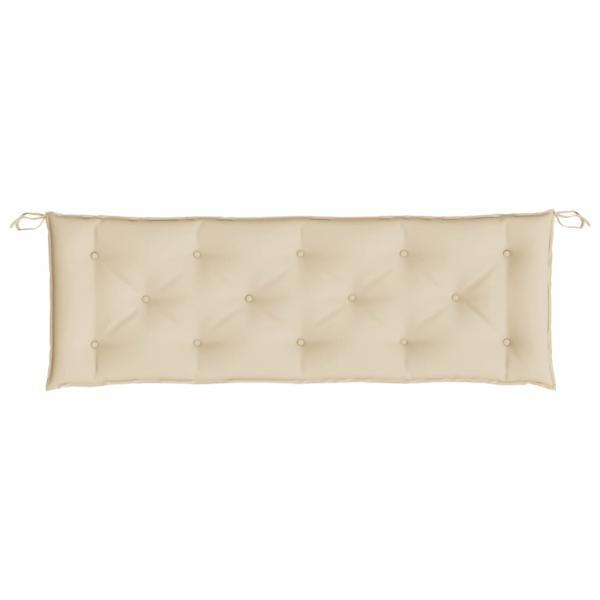 Gartenbank-Auflagen 2 Stk. Beige 150x50x7 cm Oxford-Gewebe