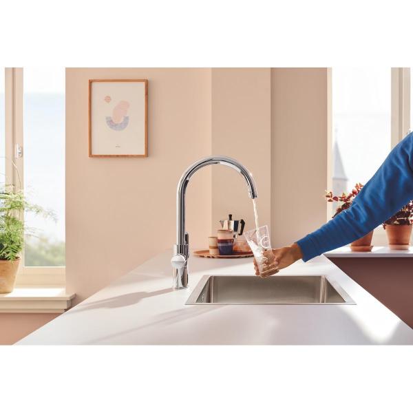 GROHE Blue Pure StarCurve Einhebelspültischbatterie, C-Auslauf, chrom (30592000)