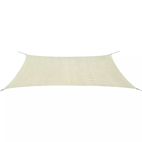 ARDEBO.de - Sonnensegel HDPE Rechteckig 4x6 m Creme