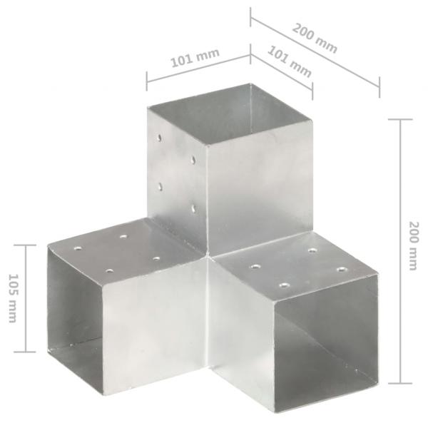 Pfostenverbinder Y-Form Verzinktes Metall 101 x 101 mm