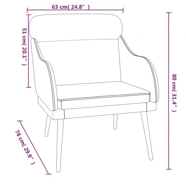 Sessel Gelb 63x76x80 cm Samt