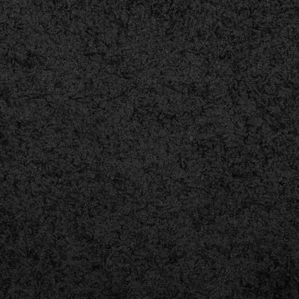 Shaggy-Teppich PAMPLONA Hochflor Modern Schwarz Ø 200 cm