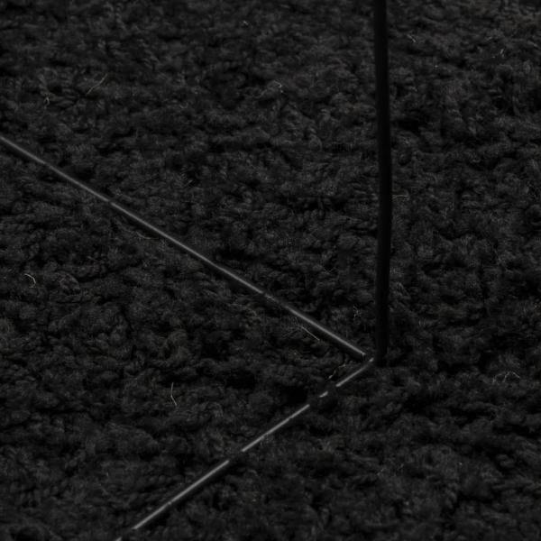 Shaggy-Teppich PAMPLONA Hochflor Modern Schwarz 60x110 cm