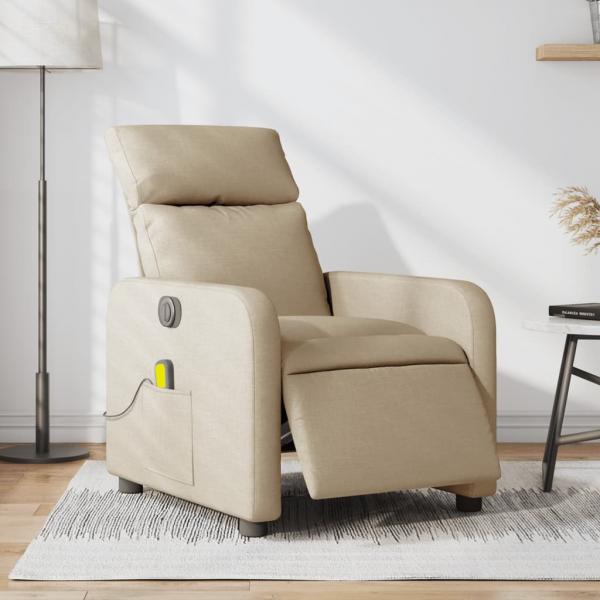 ARDEBO.de - Massagesessel Elektrisch Creme Stoff