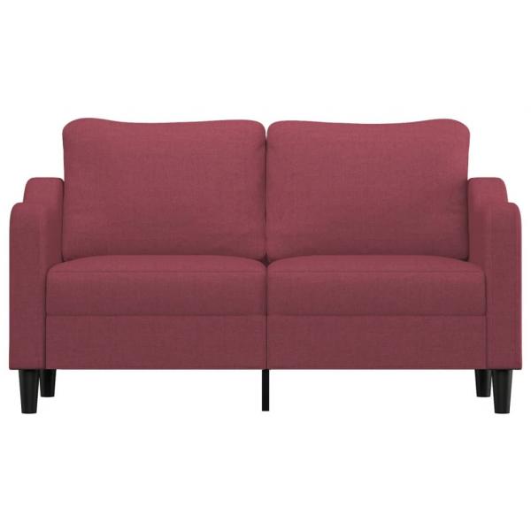 2-Sitzer-Sofa Weinrot 140 cm Stoff