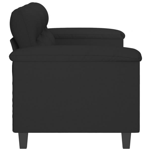 3-Sitzer-Sofa Schwarz 180 cm Mikrofasergewebe