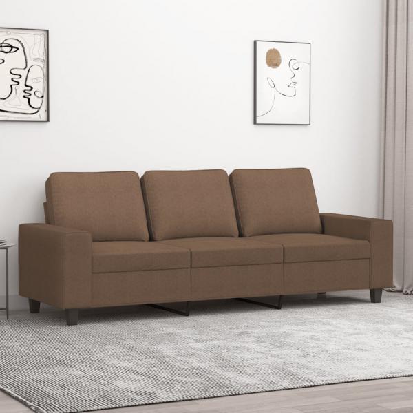 ARDEBO.de - 3-Sitzer-Sofa Braun 180 cm Stoff