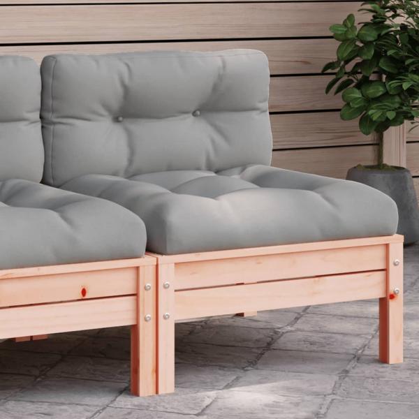 ARDEBO.de - Gartensofa ohne Armlehnen mit Kissen Massivholz Douglasie