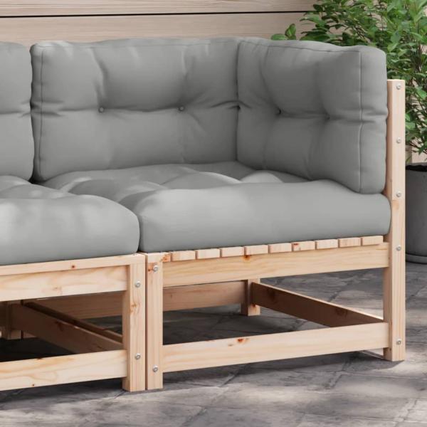 ARDEBO.de - Garten-Ecksofa mit Kissen Massivholz Kiefer