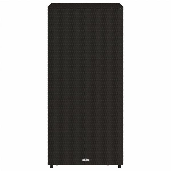 Gartenschrank Schwarz 50x55x115 cm Poly Rattan