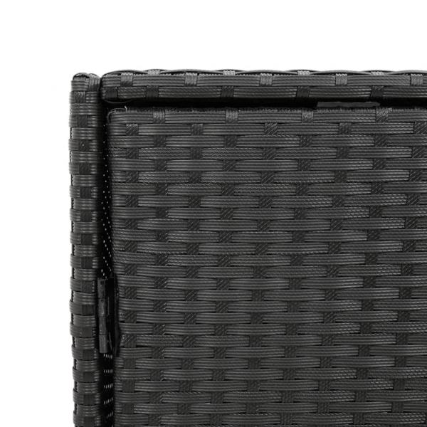 Gartenschrank Schwarz 55x59x80 cm Poly Rattan