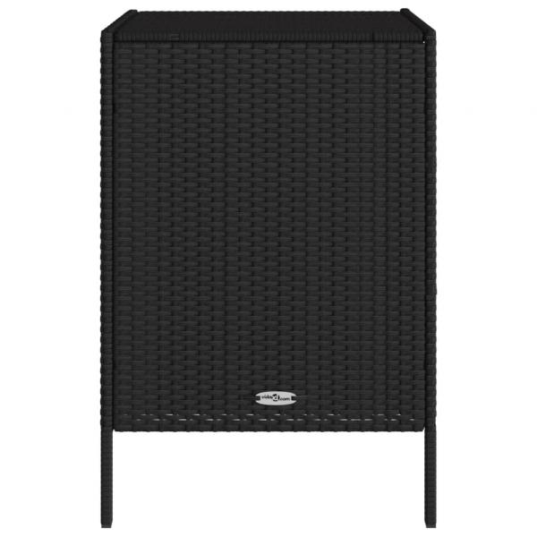 Gartenschrank Schwarz 55x59x80 cm Poly Rattan