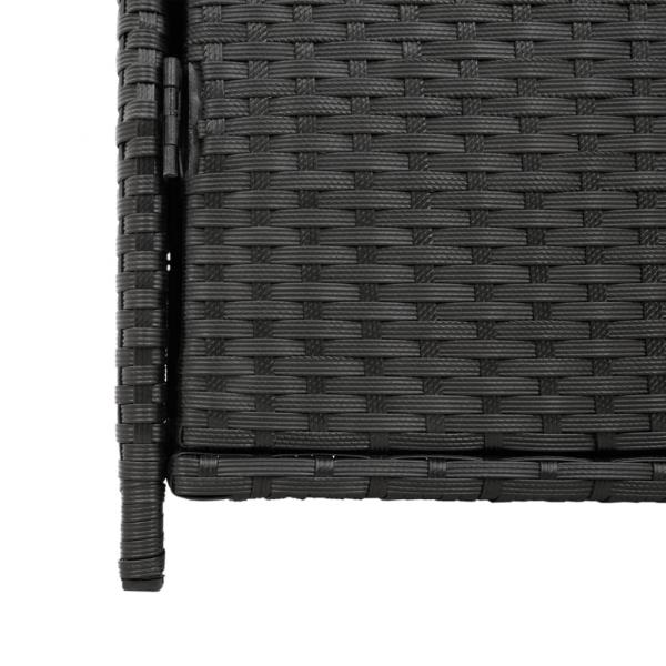 Gartenschrank Schwarz 55x59x80 cm Poly Rattan