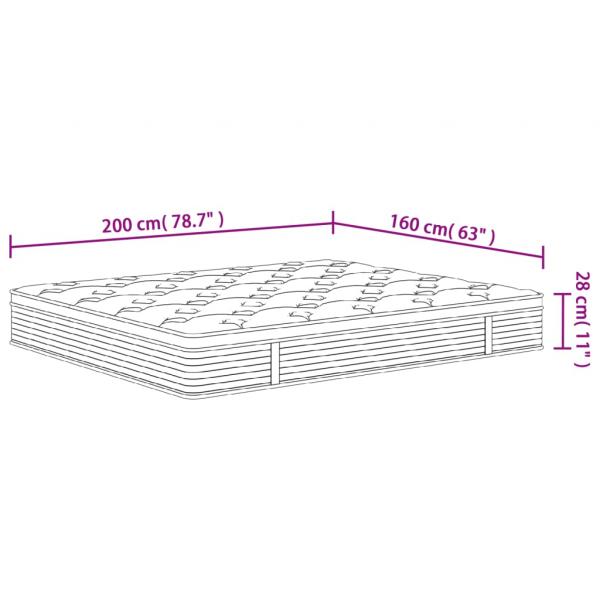 Matratze Taschenfederkern Medium Plus 160x200 cm