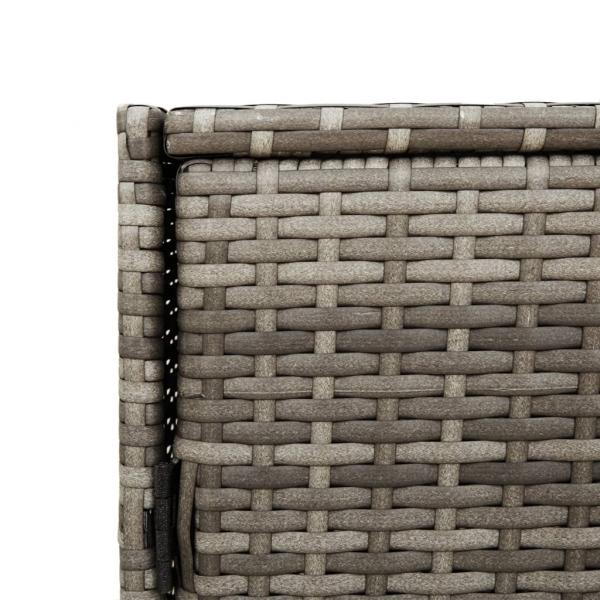 Gartenschrank Grau 83x45x76 cm Poly Rattan