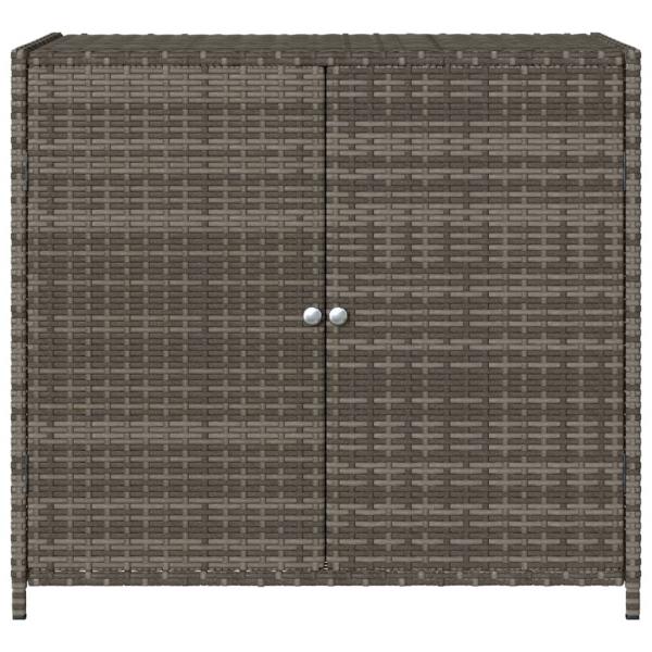 Gartenschrank Grau 83x45x76 cm Poly Rattan