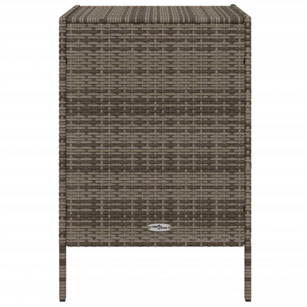 Gartenschrank Grau 55x59x80 cm Poly Rattan