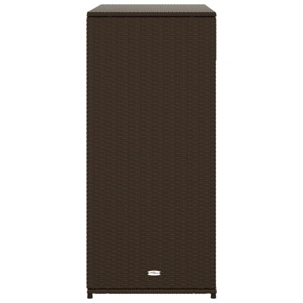 Gartenschrank Braun 105x55x113 cm Poly Rattan