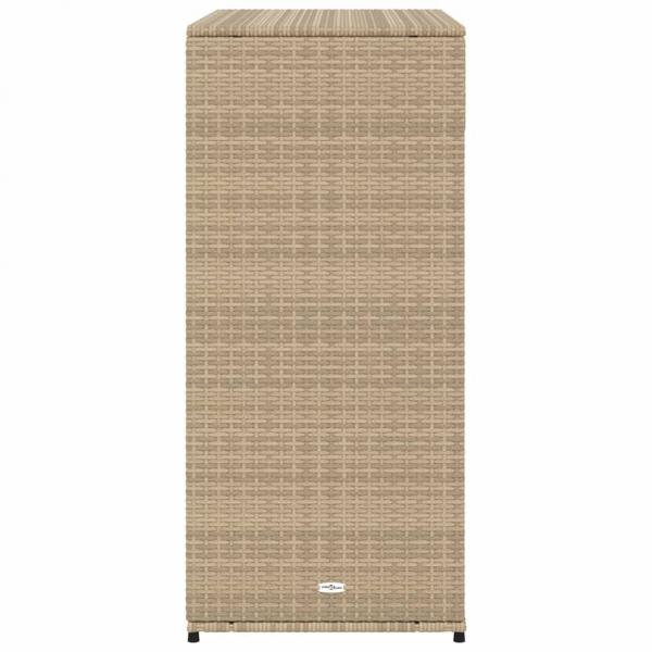 Gartenschrank Beige 105x55x113 cm Poly Rattan