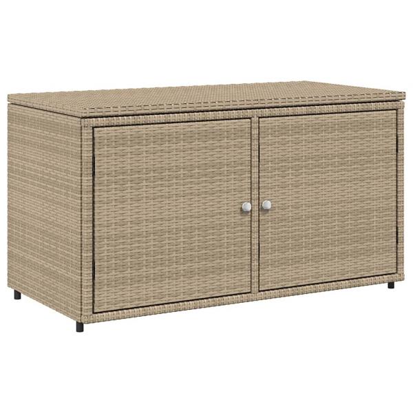 Gartenschrank Beige 110x55x60,5 cm Poly Rattan