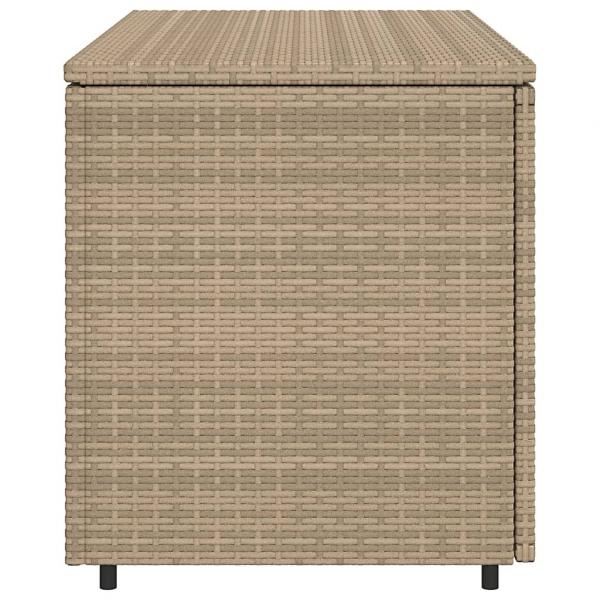 Gartenschrank Beige 110x55x60,5 cm Poly Rattan