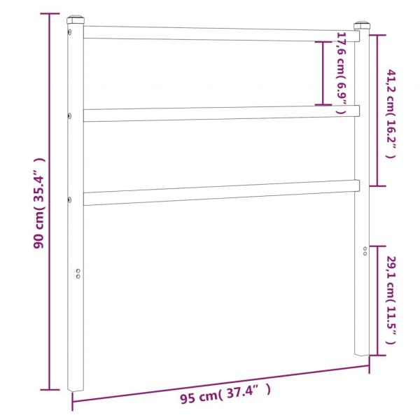 Kopfteil Metall Weiß 90 cm