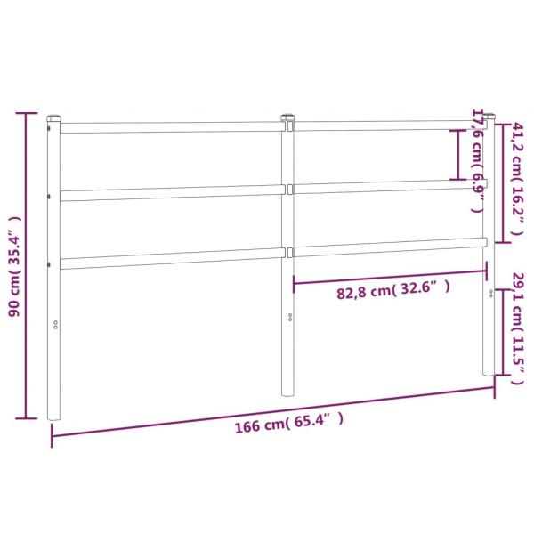 Kopfteil Metall Schwarz 160 cm