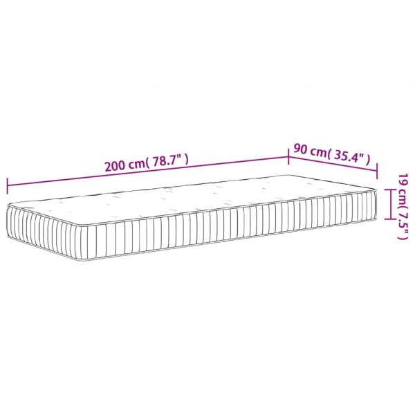 Matratze Taschenfederkern Mittel 90x200 cm