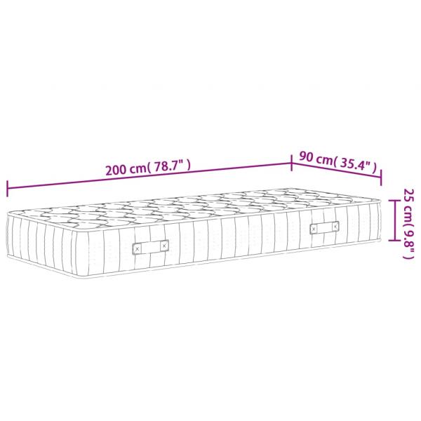 Matratze Taschenfederkern Mittelfest 90x200 cm