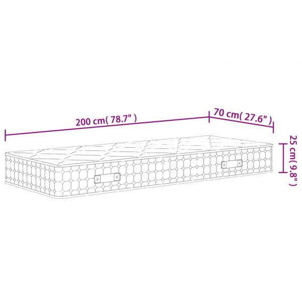 Matratze Taschenfederkern Mittelfest 70x200 cm