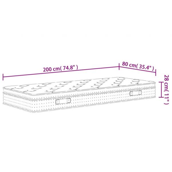 Matratze Taschenfederkern Medium Plus 80x200 cm