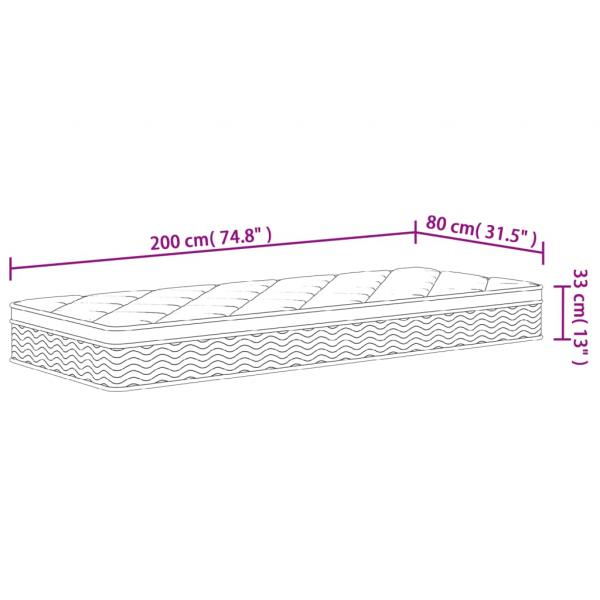 Matratze Taschenfederkern Medium Plus 80x200 cm