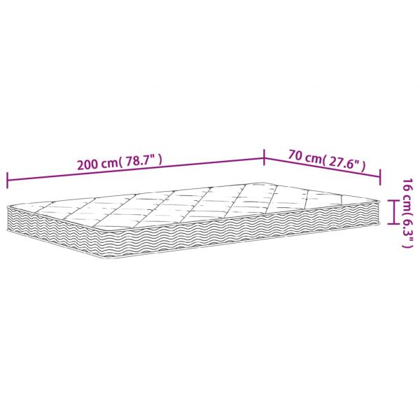 Matratze Schaumstoff Mittelweich 70x200 cm