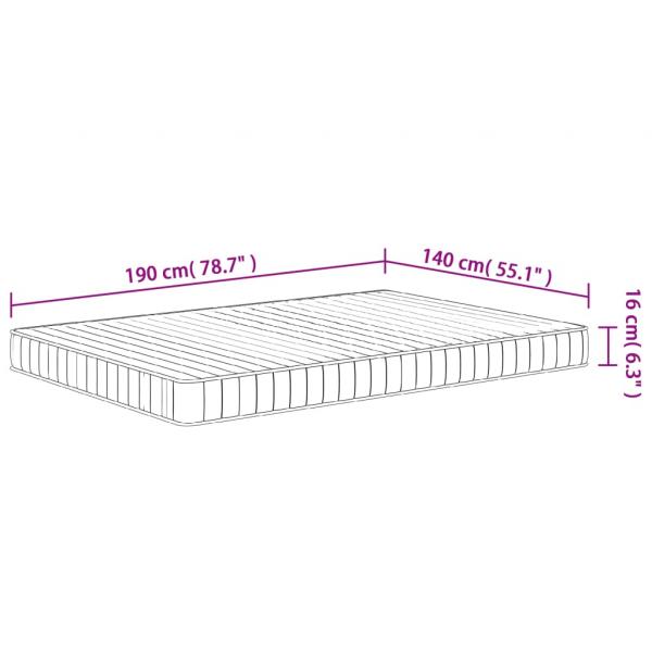 Matratze Schaumstoff Mittelweich 140x190 cm