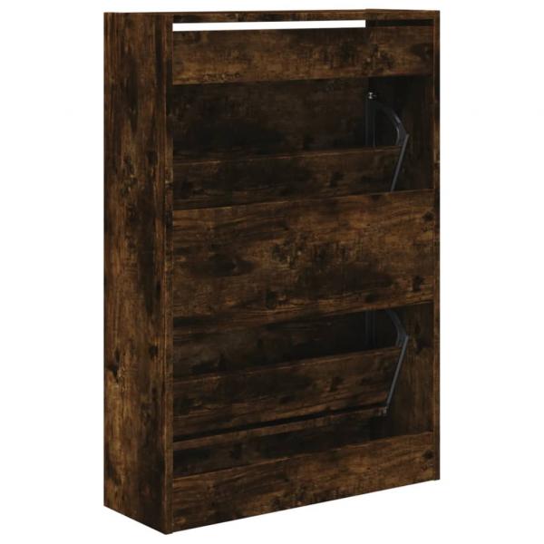 Schuhschrank Räuchereiche 60x21x87,5 cm Holzwerkstoff