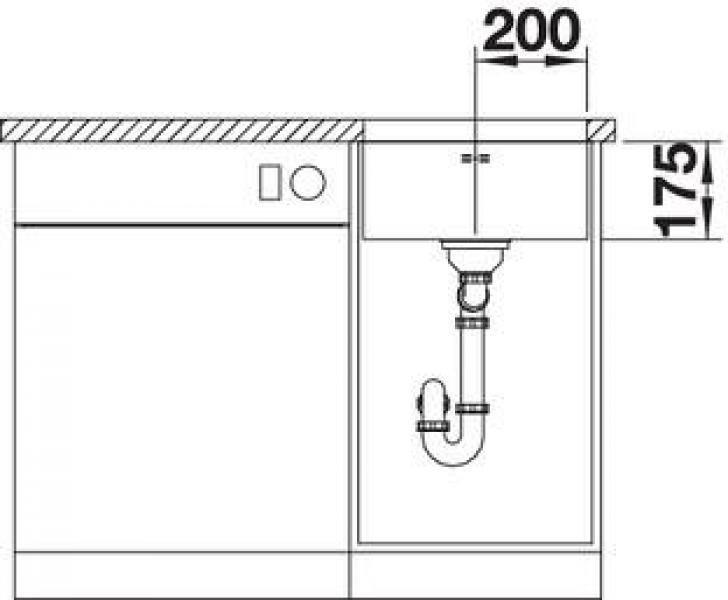 Blanco Supra 400-U Edelstahlspüle ohne Ablauffernbedienung, Edelstahl Bürstfinish (518201)