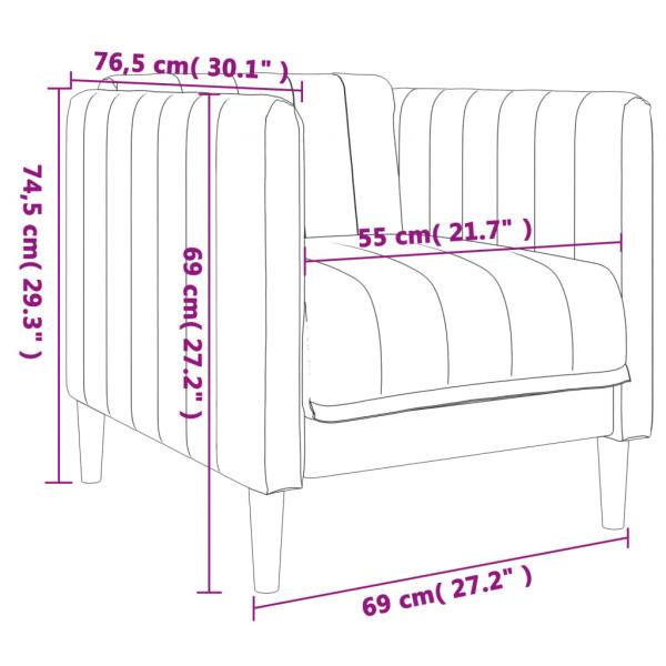 Sessel Dunkelbraun Stoff