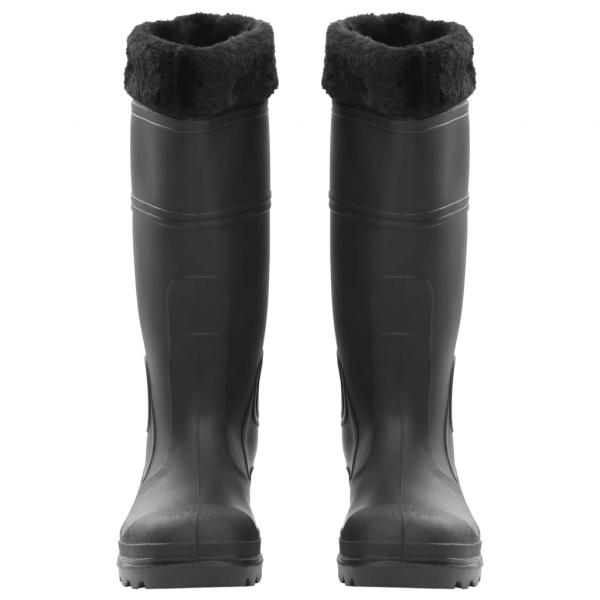 Gummistiefel mit Herausnehmbarem Innenfutter Schwarz Gr. 39 PVC